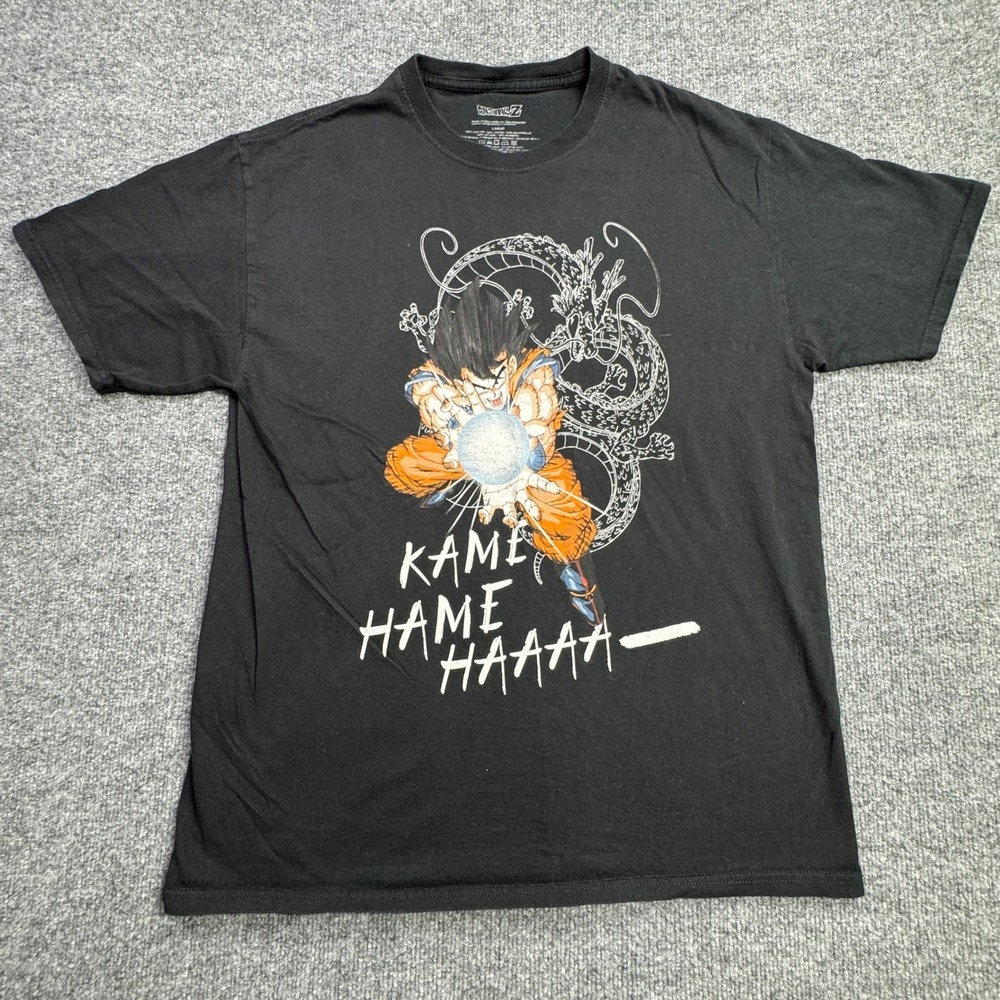 Dragon Ball Z T Shirt Mens L Black Short Sleeve Streetwear Graphic Print Goku